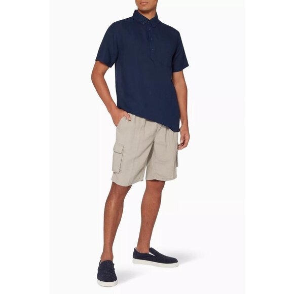 Onia Other - New Onia Linen Tom Cargo Shorts Beach Spring Summer Casual Utility Relaxed Fit
